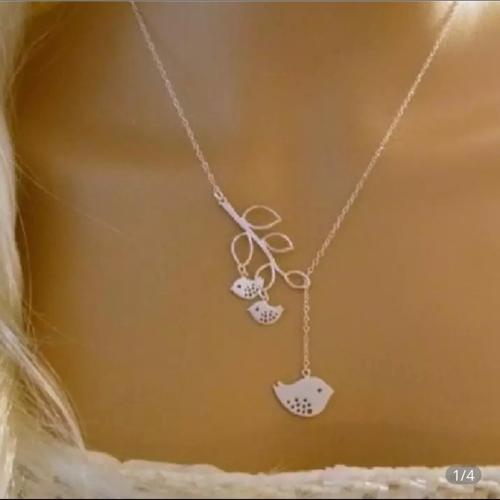 Family Lariat Dove Necklace